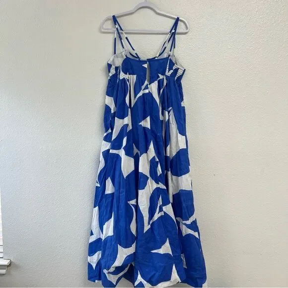 Anthropologie Printed Babydoll Smock Maxi Dress Size XS *Flawed* Spring Summer - Picture 9 of 11